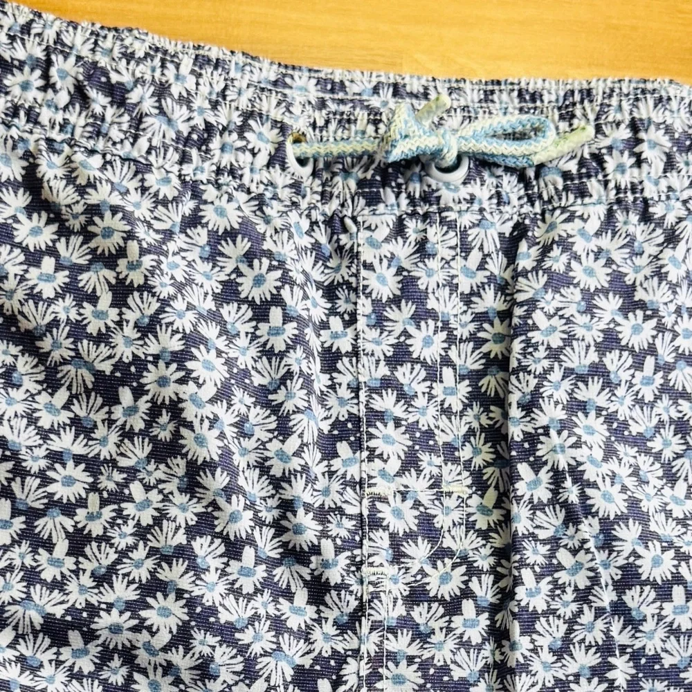 Johnnie-O blue swim shorts daisy print size 14 boys